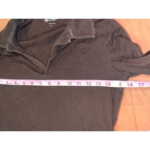 AG Los Angeles Brown Cotton Long Sleeve Collar Top Women's Size S - Picture 6 of 10